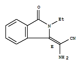 Acetonitrile, amino(2-ethyl-2,3-dihydro-3-oxo-1h-isoindol-1-ylidene)-, (2e)-(9ci)Structure,809230-51-1Structure Acetonitrile, amino(2-ethyl-2,3-dihydro-3-oxo-1h-isoindol-1-ylidene)-, (2e)-(9ci) Structure,809230-51-1Structure