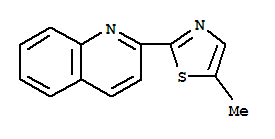 Quinoline, 2-(5-methyl-2-thiazolyl)- (4ci)Structure,810690-10-9Structure Quinoline, 2-(5-methyl-2-thiazolyl)- (4ci) Structure,810690-10-9Structure