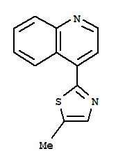 Quinoline, 4-(5-methyl-2-thiazolyl)- (4ci)Structure,810690-48-3Structure Quinoline, 4-(5-methyl-2-thiazolyl)- (4ci) Structure,810690-48-3Structure