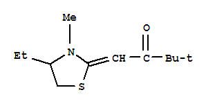2-Butanone,1-(4-ethyl-3-methyl-2-thiazolidinylidene)-3,3-dimethyl-(9ci)Structure,816455-95-5Structure 2-Butanone,1-(4-ethyl-3-methyl-2-thiazolidinylidene)-3,3-dimethyl-(9ci) Structure,816455-95-5Structure