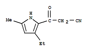 1H-pyrrole-2-propanenitrile,3-ethyl-5-methyl--bta--oxo-(9ci)Structure,821009-93-2Structure 1H-pyrrole-2-propanenitrile,3-ethyl-5-methyl--bta--oxo-(9ci) Structure,821009-93-2Structure