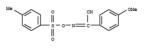 (Z,e)-2-(4-甲氧基苯基)([((4-甲基苯基)磺?；?氧基]亞氨基)乙腈結(jié)構(gòu)式_82424-53-1結(jié)構(gòu)式