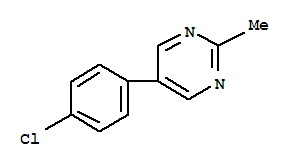 Pyrimidine,5-(4-chlorophenyl)-2-methyl-(9ci)Structure,82525-22-2Structure Pyrimidine,5-(4-chlorophenyl)-2-methyl-(9ci) Structure,82525-22-2Structure