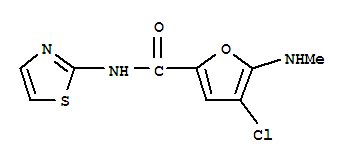 4-氯-5-(甲基氨基)-n-2-噻唑-2-呋喃羧酰胺結(jié)構(gòu)式_826991-54-2結(jié)構(gòu)式