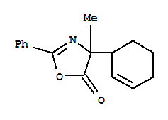 5(4H)-oxazolone, 4-(2-cyclohexen-1-yl)-4-methyl-2-phenyl-Structure,82706-63-6Structure 5(4H)-oxazolone, 4-(2-cyclohexen-1-yl)-4-methyl-2-phenyl- Structure,82706-63-6Structure