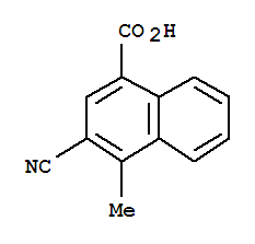 1-Naphthalenecarboxylicacid,3-cyano-4-methyl-(9ci)Structure,827344-68-3Structure 1-Naphthalenecarboxylicacid,3-cyano-4-methyl-(9ci) Structure,827344-68-3Structure