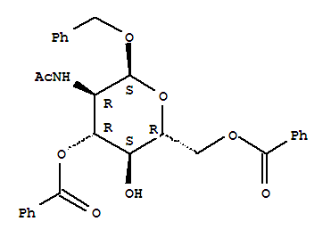 Benzyl 2-acetamido-3,6-di-o-benzoyl-2-deoxy-alpha-d-glucopyranosideStructure,82827-77-8Structure Benzyl 2-acetamido-3,6-di-o-benzoyl-2-deoxy-alpha-d-glucopyranoside Structure,82827-77-8Structure