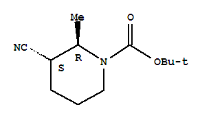 1-Piperidinecarboxylicacid,3-cyano-2-methyl-,1,1-dimethylethylester,(2r,3s)-rel-(9ci)Structure,828300-54-5Structure 1-Piperidinecarboxylicacid,3-cyano-2-methyl-,1,1-dimethylethylester,(2r,3s)-rel-(9ci) Structure,828300-54-5Structure