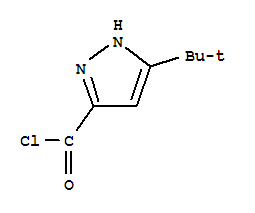 1H-pyrazole-3-carbonyl chloride, 5-(1,1-dimethylethyl)-(9ci)Structure,83405-72-5Structure 1H-pyrazole-3-carbonyl chloride, 5-(1,1-dimethylethyl)-(9ci) Structure,83405-72-5Structure