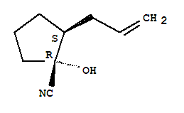 Cyclopentanecarbonitrile,1-hydroxy-2-(2-propenyl)-,(1r,2s)-(9ci)Structure,834885-69-7Structure Cyclopentanecarbonitrile,1-hydroxy-2-(2-propenyl)-,(1r,2s)-(9ci) Structure,834885-69-7Structure
