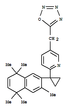 2-[1-(5,8-二氫-3,5,5,8,8-五甲基-2-萘)環(huán)丙基]-5-(1,2,3,4-噁噻唑-5-甲基)-吡啶結(jié)構(gòu)式_836661-32-6結(jié)構(gòu)式