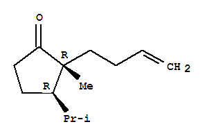 Cyclopentanone,2-(3-butenyl)-2-methyl-3-(1-methylethyl)-,(2r,3r)-(9ci)Structure,844697-54-7Structure Cyclopentanone,2-(3-butenyl)-2-methyl-3-(1-methylethyl)-,(2r,3r)-(9ci) Structure,844697-54-7Structure