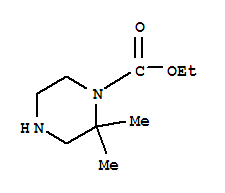 1-Piperazinecarboxylicacid,2,2-dimethyl-,ethylester(9ci)Structure,846052-90-2Structure 1-Piperazinecarboxylicacid,2,2-dimethyl-,ethylester(9ci) Structure,846052-90-2Structure