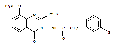 3-氟-N-[4-氧代-2-丙基-8-(三氟甲氧基)-3(4H)-喹唑啉]-苯乙酰胺結(jié)構(gòu)式_848027-54-3結(jié)構(gòu)式