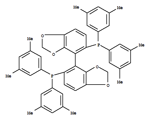 (R)-(+)-5,5-雙[二(3,5-二甲苯基)膦]-4,4-二-1,3-苯并二氧雜環(huán)戊烯結(jié)構(gòu)式_850253-53-1結(jié)構(gòu)式