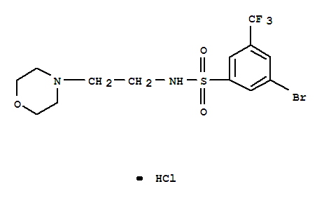 3-Bromo-n-(2-morpholin-4-yl-ethyl)-5-trifluoromethyl-benzenesulfonamide hydrochlorideStructure,850411-19-7Structure 3-Bromo-n-(2-morpholin-4-yl-ethyl)-5-trifluoromethyl-benzenesulfonamide hydrochloride Structure,850411-19-7Structure