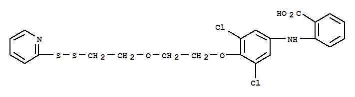 2-[[3,5-二氯-4-[2-[2-(2-吡啶二硫代)乙氧基]乙氧基]苯基]氨基]-苯甲酸結(jié)構(gòu)式_851962-11-3結(jié)構(gòu)式