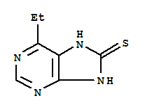8H-purine-8-thione,6-ethyl-7,9-dihydro-Structure,854695-33-3Structure 8H-purine-8-thione,6-ethyl-7,9-dihydro- Structure,854695-33-3Structure