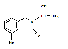 2H-isoindole-2-acetic acid,-alpha--ethoxy-1,3-dihydro-7-methyl-1-oxo-Structure,854762-60-0Structure 2H-isoindole-2-acetic acid,-alpha--ethoxy-1,3-dihydro-7-methyl-1-oxo- Structure,854762-60-0Structure
