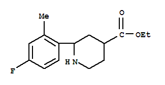 Ethyl cis-2-(4-fluoro-2-methylphenyl)piperidine-4-carboxylateStructure,857357-08-5Structure Ethyl cis-2-(4-fluoro-2-methylphenyl)piperidine-4-carboxylate Structure,857357-08-5Structure