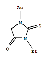 Hydantoin,1-acetyl-3-ethyl-2-thio-(5ci)Structure,857765-66-3Structure Hydantoin,1-acetyl-3-ethyl-2-thio-(5ci) Structure,857765-66-3Structure