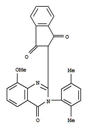 1H-indene-1,3(2h)-dione, 2-[3-(2,5-dimethylphenyl)-3,4-dihydro-8-methoxy-4-oxo-2-quinazolinyl]- Structure,858645-53-1Structure