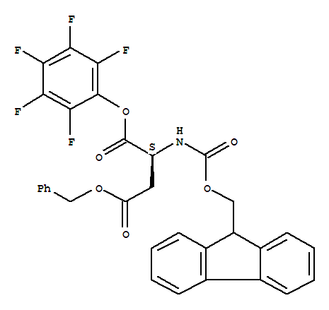 Fmoc-L-天冬氨酸 β-芐酯 α-五氟苯酯結(jié)構(gòu)式_86061-03-2結(jié)構(gòu)式