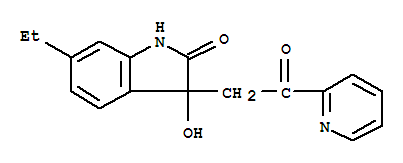6-Ethyl-3-hydroxy-3-(2-oxo-2-pyridin-2-yl-ethyl)-1,3-dihydro-indol-2-oneStructure,864685-13-2Structure 6-Ethyl-3-hydroxy-3-(2-oxo-2-pyridin-2-yl-ethyl)-1,3-dihydro-indol-2-one Structure,864685-13-2Structure