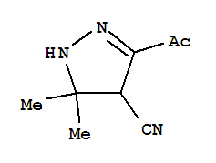 1H-pyrazole-4-carbonitrile, 3-acetyl-4,5-dihydro-5,5-dimethyl-(9ci)Structure,86556-93-6Structure 1H-pyrazole-4-carbonitrile, 3-acetyl-4,5-dihydro-5,5-dimethyl-(9ci) Structure,86556-93-6Structure