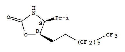 (4S,5r)-(-)-4-i-propyl-5-(3,3,4,4,5,5,6,6,7,7,8,8,8-tridecafluorooctyl)-2-oxazolidinone,99%Structure,871210-22-9Structure (4S,5r)-(-)-4-i-propyl-5-(3,3,4,4,5,5,6,6,7,7,8,8,8-tridecafluorooctyl)-2-oxazolidinone,99% Structure,871210-22-9Structure