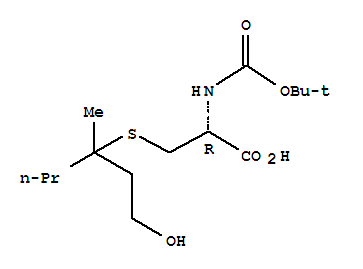 (2R)-2-(tert-butoxycarbonylamino)-3-(1-hydroxy-3-methylhexan-3-ylthio)propanoic acidStructure,872188-55-1Structure (2R)-2-(tert-butoxycarbonylamino)-3-(1-hydroxy-3-methylhexan-3-ylthio)propanoic acid Structure,872188-55-1Structure