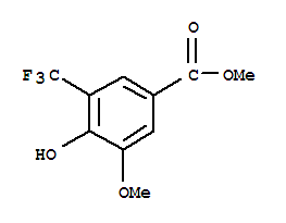 3-Trifluoromethyl-4-hydroxy-5-methoxy methyl benzoateStructure,883241-39-2Structure 3-Trifluoromethyl-4-hydroxy-5-methoxy methyl benzoate Structure,883241-39-2Structure