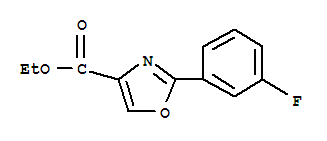 2-(3-氟苯基)-噁唑-4-羧酸乙酯結(jié)構(gòu)式_885272-98-0結(jié)構(gòu)式