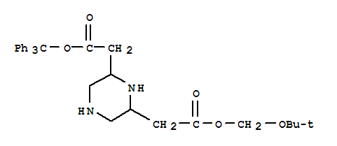 (6-Tert-butoxymethoxycarbonylmethyl-piperazin-2-yl)-acetic acid trityl esterStructure,885275-35-4Structure (6-Tert-butoxymethoxycarbonylmethyl-piperazin-2-yl)-acetic acid trityl ester Structure,885275-35-4Structure
