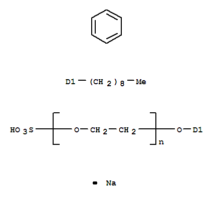 Sulfated poe nonylphenol sodium saltStructure,9014-90-8Structure Sulfated poe nonylphenol sodium salt Structure,9014-90-8Structure