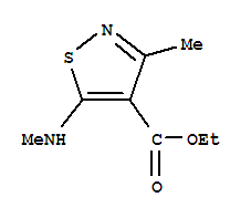 4-Isothiazolecarboxylicacid,3-methyl-5-(methylamino)-,ethylester(7ci,9ci)Structure,90197-52-7Structure 4-Isothiazolecarboxylicacid,3-methyl-5-(methylamino)-,ethylester(7ci,9ci) Structure,90197-52-7Structure