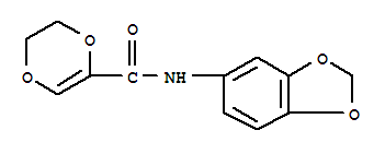 1,4-Dioxin-2-carboxamide, n-1,3-benzodioxol-5-yl-5,6-dihydro-Structure,903806-01-9Structure 1,4-Dioxin-2-carboxamide, n-1,3-benzodioxol-5-yl-5,6-dihydro- Structure,903806-01-9Structure