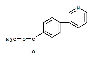 4-(3-吡啶)苯甲酸甲酯結(jié)構(gòu)式_90395-47-4結(jié)構(gòu)式