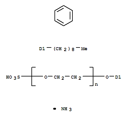 Sulfated nonylphenyl ether of tetraethyleneglycol ammonium sStructure,9051-57-4Structure Sulfated nonylphenyl ether of tetraethyleneglycol ammonium s Structure,9051-57-4Structure