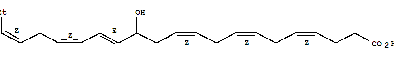 (3Z,6E,8E,12Z,15Z,18Z)-3,6,8,12,15,18-二十二碳六烯-10-醇結(jié)構(gòu)式_90780-53-3結(jié)構(gòu)式
