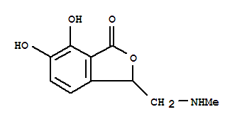 (6ci,7ci)-6,7-二羥基-3-[(甲基氨基)甲基]-苯酞結(jié)構(gòu)式_90922-87-5結(jié)構(gòu)式