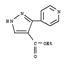 1H-Pyrazole-4-carboxylic acid, 3-(4-pyridinyl)-, ethyl esterStructure,911462-21-0Structure 1H-Pyrazole-4-carboxylic acid, 3-(4-pyridinyl)-, ethyl ester Structure,911462-21-0Structure