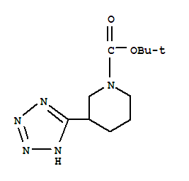 3-(1H-tetrazol-5-yl)-1-piperidinecarboxylic acid 1,1-dimethylethyl esterStructure,91419-64-6Structure 3-(1H-tetrazol-5-yl)-1-piperidinecarboxylic acid 1,1-dimethylethyl ester Structure,91419-64-6Structure