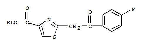 2-[2-(4-氟苯基)-2-氧代乙基]-4-噻唑羧酸乙酯結(jié)構(gòu)式_914287-92-6結(jié)構(gòu)式