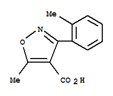 4-Isoxazolecarboxylicacid,5-methyl-3-o-tolyl-(7ci)Structure,91569-58-3Structure 4-Isoxazolecarboxylicacid,5-methyl-3-o-tolyl-(7ci) Structure,91569-58-3Structure