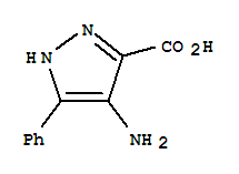 1H-pyrazole-3-carboxylicacid,4-amino-5-phenyl-(9ci)Structure,91857-71-5Structure 1H-pyrazole-3-carboxylicacid,4-amino-5-phenyl-(9ci) Structure,91857-71-5Structure