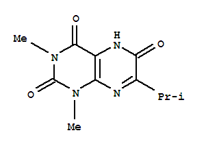 2,4,6(3H)-pteridinetrione, 1,5-dihydro-1,3-dimethyl-7-(1-methylethyl)-Structure,928336-45-2Structure 2,4,6(3H)-pteridinetrione, 1,5-dihydro-1,3-dimethyl-7-(1-methylethyl)- Structure,928336-45-2Structure