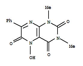 2,4,6(3H)-pteridinetrione, 1,5-dihydro-5-hydroxy-1,3-dimethyl-7-phenyl-Structure,928336-51-0Structure 2,4,6(3H)-pteridinetrione, 1,5-dihydro-5-hydroxy-1,3-dimethyl-7-phenyl- Structure,928336-51-0Structure