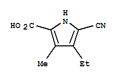 1H-pyrrole-2-carboxylicacid,5-cyano-4-ethyl-3-methyl-(9ci)Structure,942-74-5Structure 1H-pyrrole-2-carboxylicacid,5-cyano-4-ethyl-3-methyl-(9ci) Structure,942-74-5Structure
