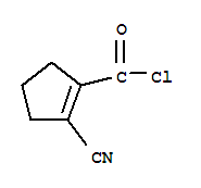 1-Cyclopentene-1-carbonyl chloride, 2-cyano- (6ci)Structure,98273-76-8Structure 1-Cyclopentene-1-carbonyl chloride, 2-cyano- (6ci) Structure,98273-76-8Structure
